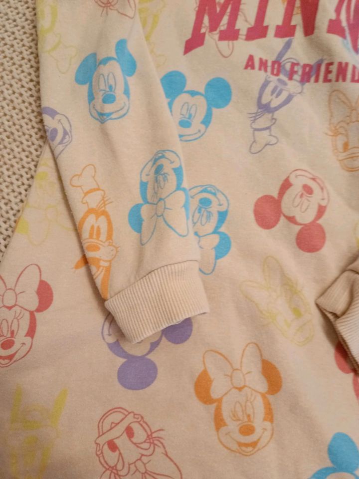 H&M Hoodieklleid  Kapuzenkleid Gr. 134 Minnie Mickey Mouse in Wichtshausen