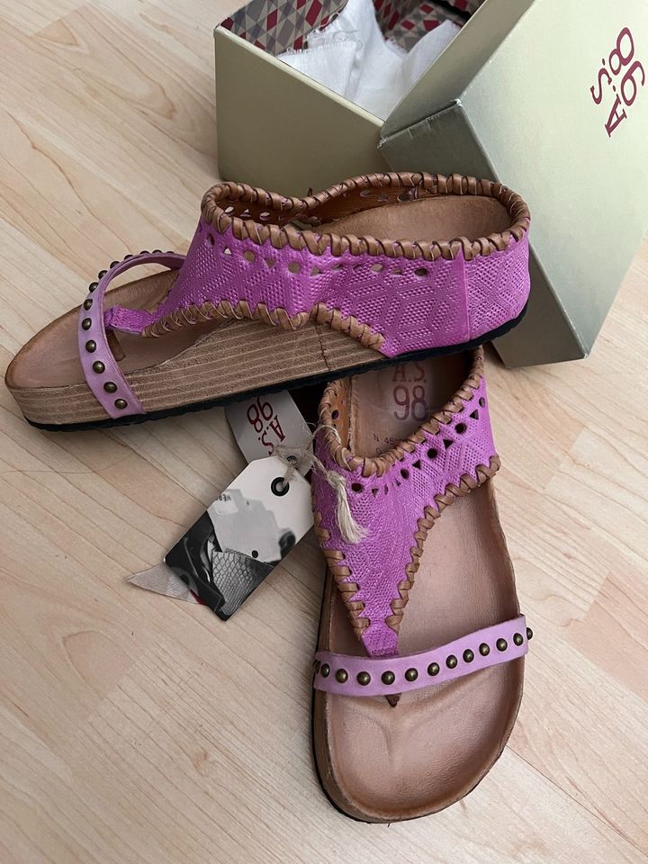 A.S. 98 AS98 Sandalen lila 39 Leder NP: 225€ Neu in Mülheim (Ruhr)