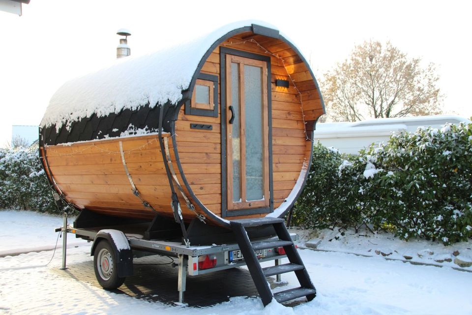 Gutschein für mobile Sauna Fasssauna Saunafass für Wellness & Spa in Heide