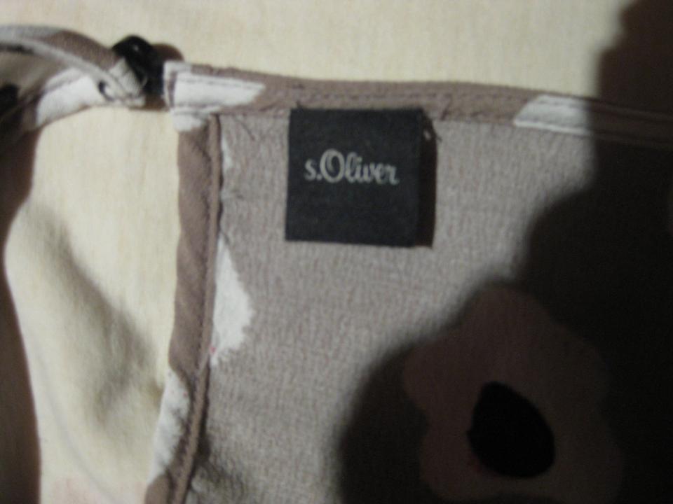 S.Oliver Blusen Shirt, Gr. 42 eher Gr. 40 sehr gut taupe floral in Schleiden