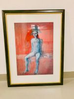Kunstdruck Pablo Picasso Harlekin auf rotem Hintergrund Baden-Württemberg - Leonberg Vorschau