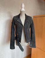 °REVIEW° Lederjacke Jacke Leder grau Gr. S Hessen - Hohenstein Vorschau