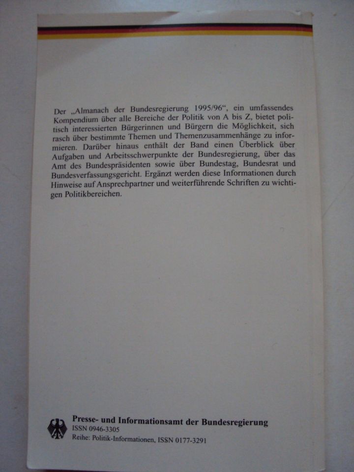 Almanach der Bundesregierung 1995/96 in Gelsenkirchen