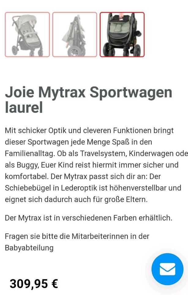 Kinderwagen Joie Mytrax Sportwagen laurel in Bochum