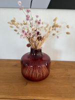 Vase Glas mit Trockenblumen Bayern - Kaufbeuren Vorschau
