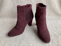 NEU Leder Stiefeletten weinrot bordeaux Heidi Klum Veloursleder Brandenburg - Perleberg Vorschau