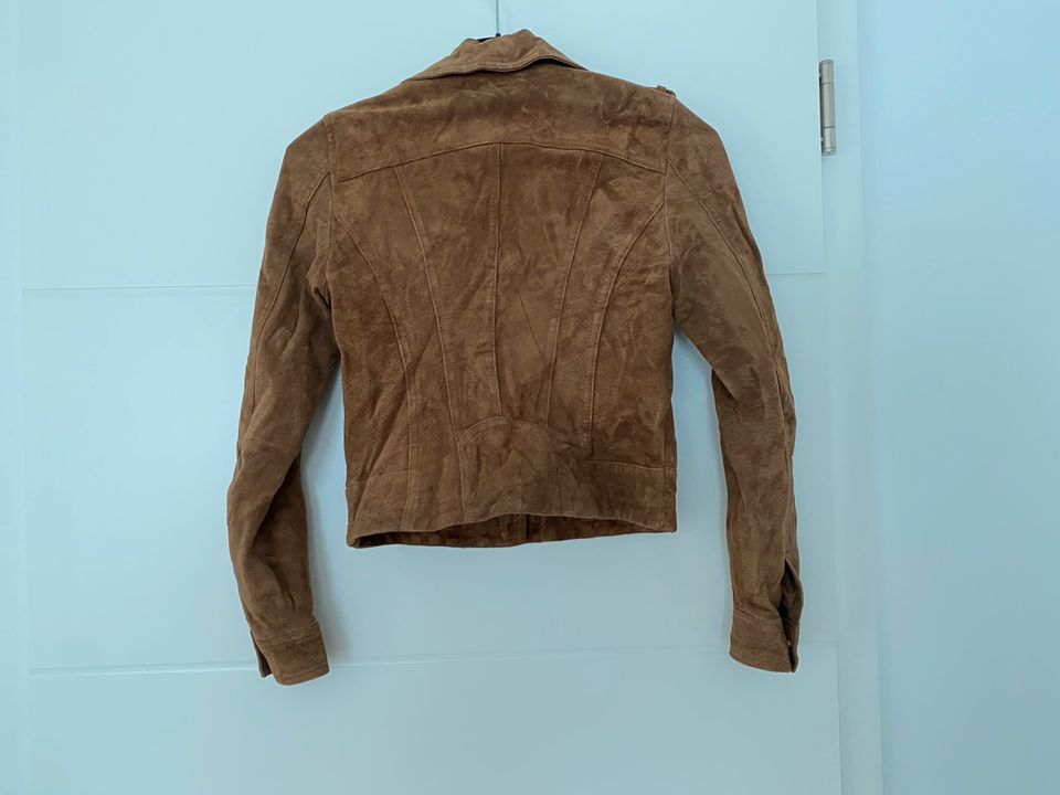 Vero Moda Velour-Lederjacke braun, XS in Warendorf