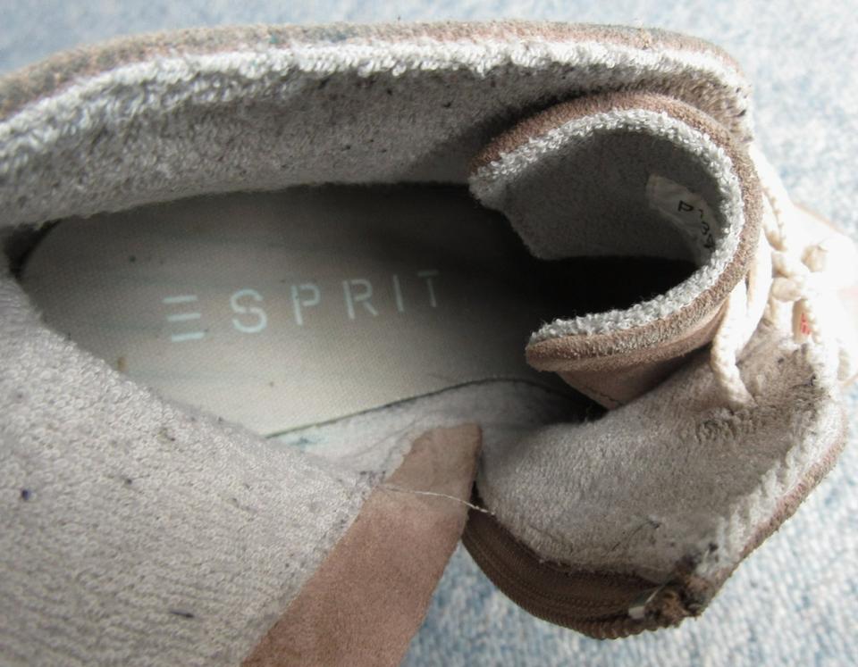 ESPRIT Keil-Stiefeletten Wildleder grau-br, Gr 40 Plateau-Bootie in Bremen