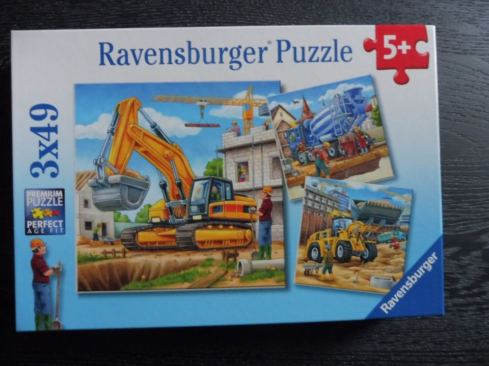 RAVENSBURGER 2 S PUZZLE Baufahrzeuge 09 226 0,L B 21 c m, 49 T,5 in Bochum