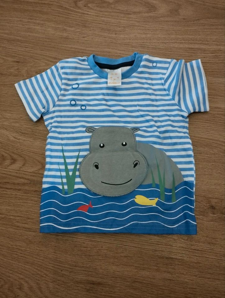 Süßes T-Shirt von "Pusblu", Größe 80 Nilpferd in Oberhausen