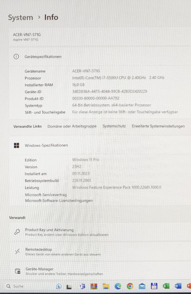 Acer Aspire VN7-571G-734P NITRO-GAMER Notebook 15,6" in Suhl