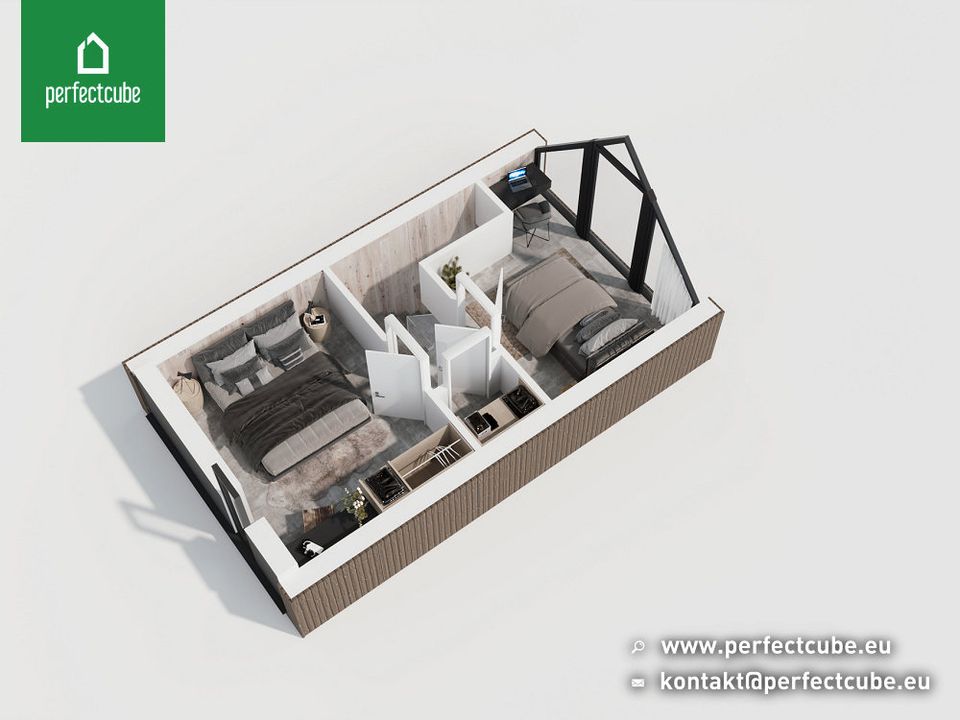 Modulhaus PC 5 von Perfect Cube Innenfläche 48,8m² Neubauprojekt Fertighaus in Kassel