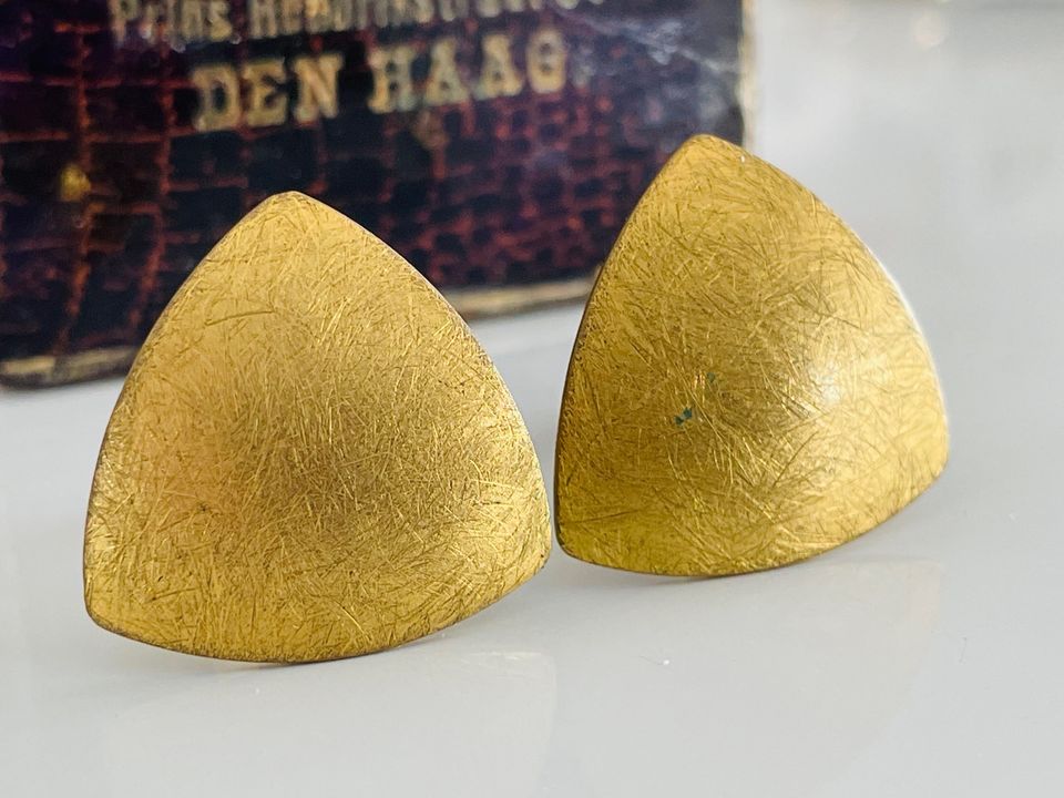 traumhafte Vintage Ohrclips vergoldet in Frankfurt am Main