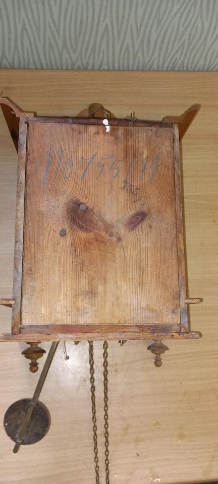 sehr alte Biedermeier / Rahmenuhr / Pendeluhr / Wanduhr mit Gong in Alsdorf