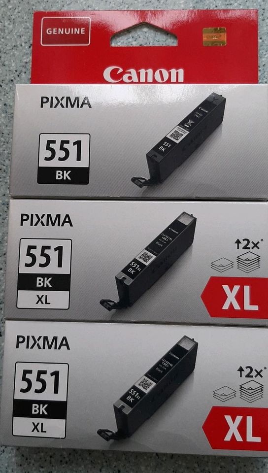 Canon PIXMA Patronen neu 551 und 550 in Iserlohn