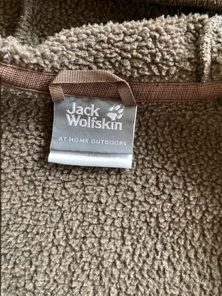 Jack Wolfskin Damen Strick Fleecejacke Gr. M in braun natur beige in Bisingen