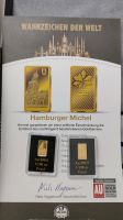 Hamburger Michel, Wahrzeichen der Welt 2 Stück Gold Harburg - Hamburg Hausbruch Vorschau