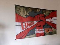Fahne Eisern Union mit Faust! Mecklenburg-Vorpommern - Bergen auf Rügen Vorschau