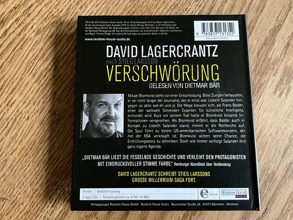 David Lagercrantz - Hörbücher nach Stieg Larsson, Neuwertig in Tönisvorst