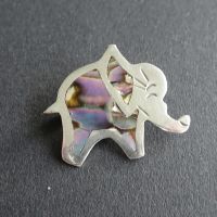 Kinder Brosche mit Abalone Elefant Sterling Silber, Mexico Baden-Württemberg - Heilbronn Vorschau