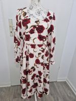 Sommerkleid mit roten Rosen weisses Kleid Langarm Midi Hessen - Kassel Vorschau