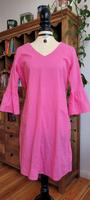 Pinkes Leinen-Baumwollkleid von Milano, neu Berlin - Wilmersdorf Vorschau
