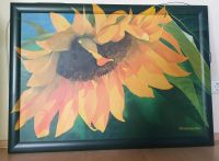 grosses Gemälde, Sonnenblume, Öl/Acryl, 110cm x 81 cm, signiert Hessen - Reichelsheim (Wetterau) Vorschau