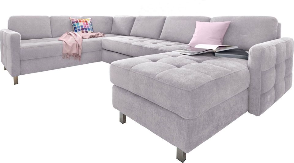 Wohnlandschaft ★ 292cm Schlaffunktion Bettkasten Grau Pablo Sofa in Köln