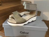 Gabor Sandale Gold beige weiß Gr. 38 Sachsen - Annaberg-Buchholz Vorschau