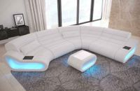 Sofa Leder Wohnlandschaft Ecksofa Couch CONCEPT C Form LED Design Berlin - Treptow Vorschau