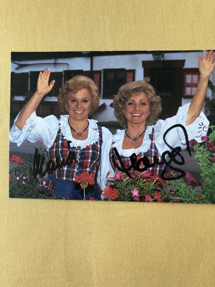 Autogrammkarte* Margot und Maria Hellwig* Volksmusik* in München