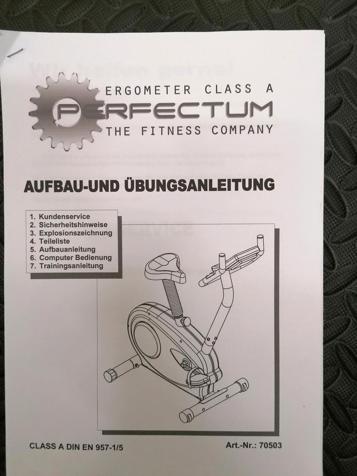 Heimtrainer / Ergometer Class A Perfectum / Fitness Fahrrad in Zotzenheim