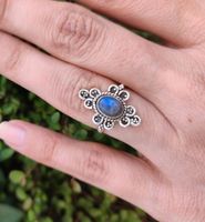 925 Silber Ring Labradorit Sterling Echtsilber boho Ethno Hessen - Groß-Gerau Vorschau