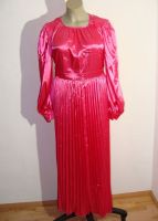 Satin Glanz langes Kleid in Pink mit Plissee Rockteil Gr 48 / 3XL Bayern - Lauingen a.d. Donau Vorschau