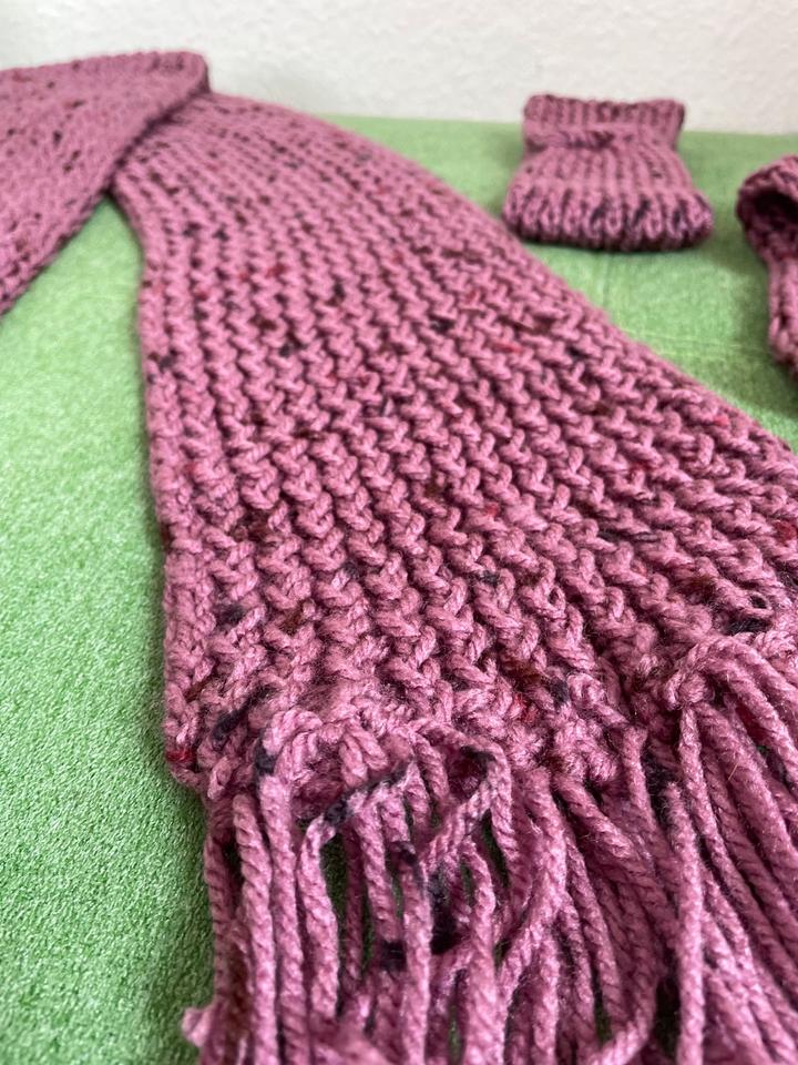 Handgestrickter Schal und Stirnbänder aus Schurwolle - Lilau in Lohr (Main)