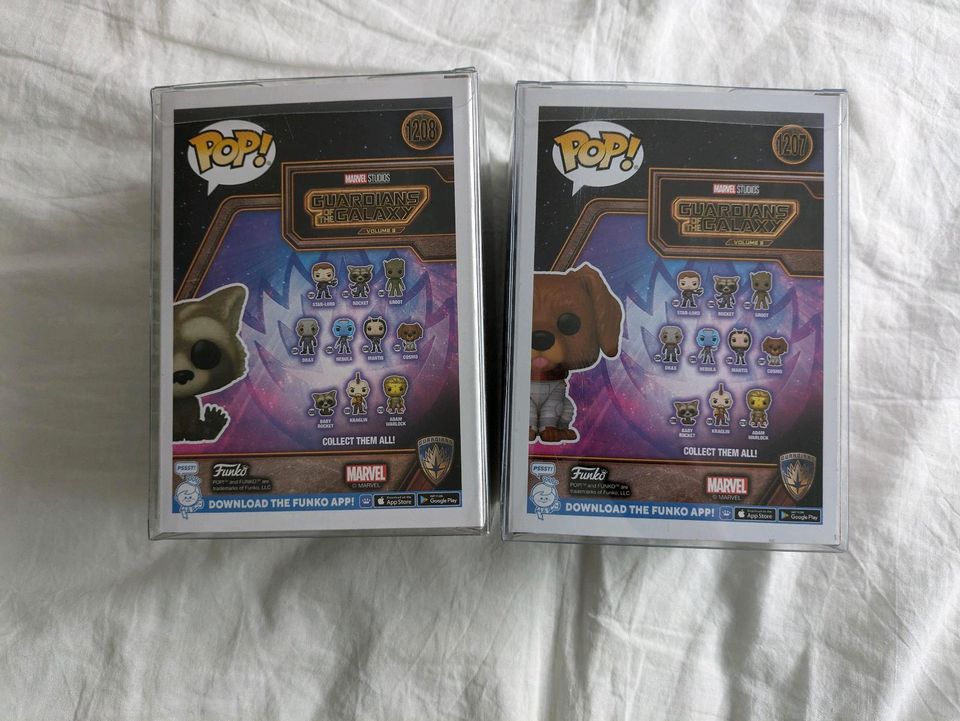 Funko Pop Cosmo #1207 + Baby Rocket #1208 Flocked in Konstanz