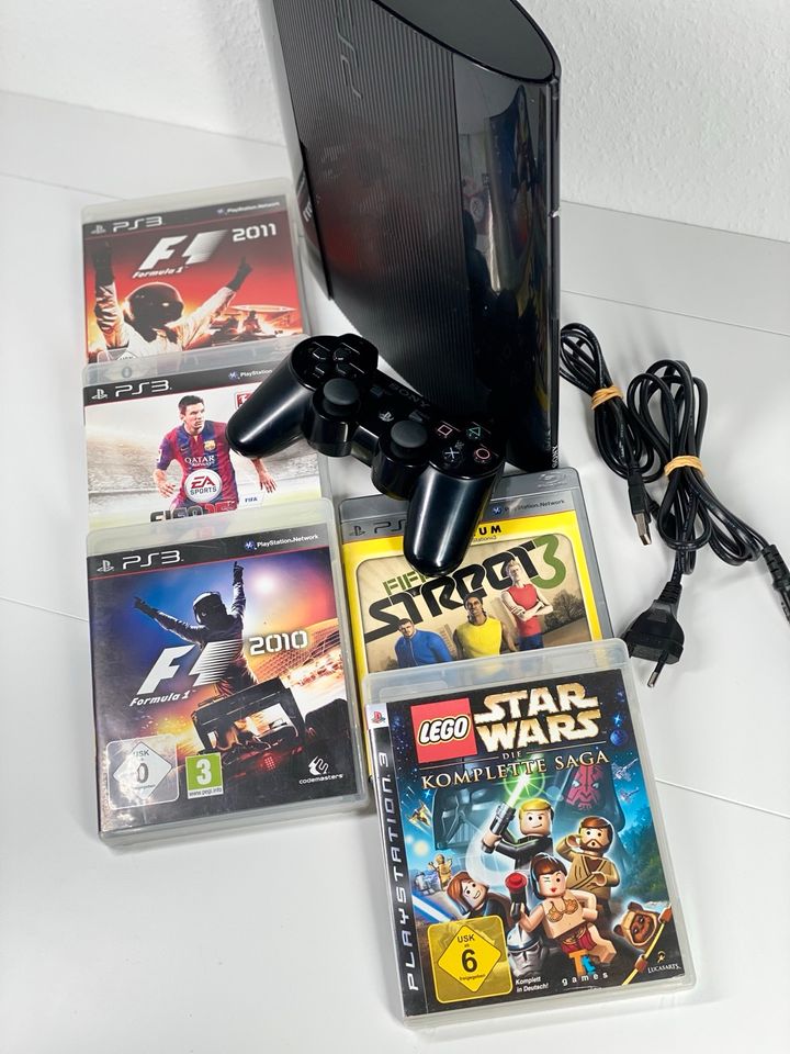PlayStation 3 PS3 Super Slim 500GB CECH-4004C Spielesammlung in Hattingen