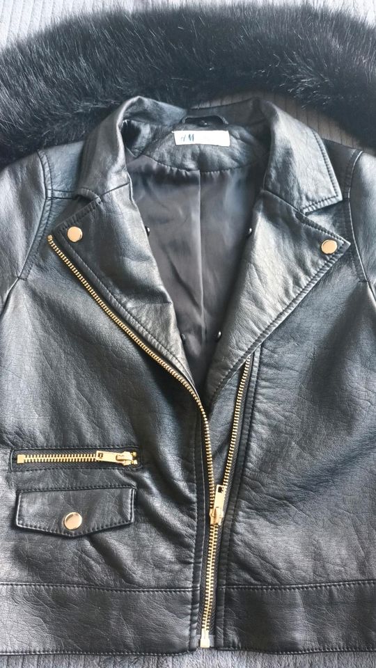 Kunstleder jacke Top von H&M in Langerwehe