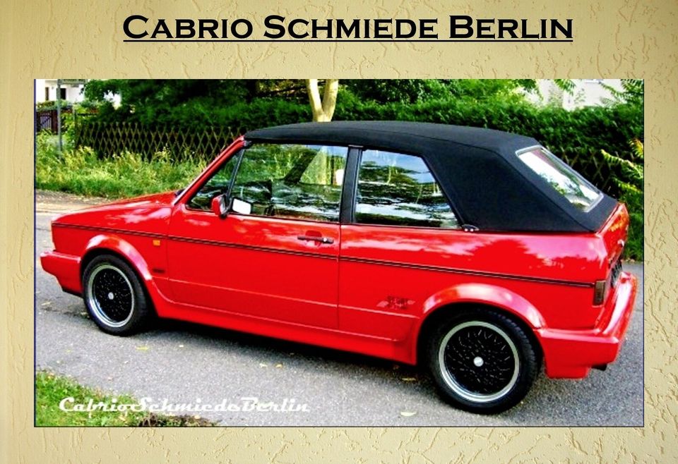 Golf 1 Cabrio Verdeck Verdeckreparatur Berlin in Berlin