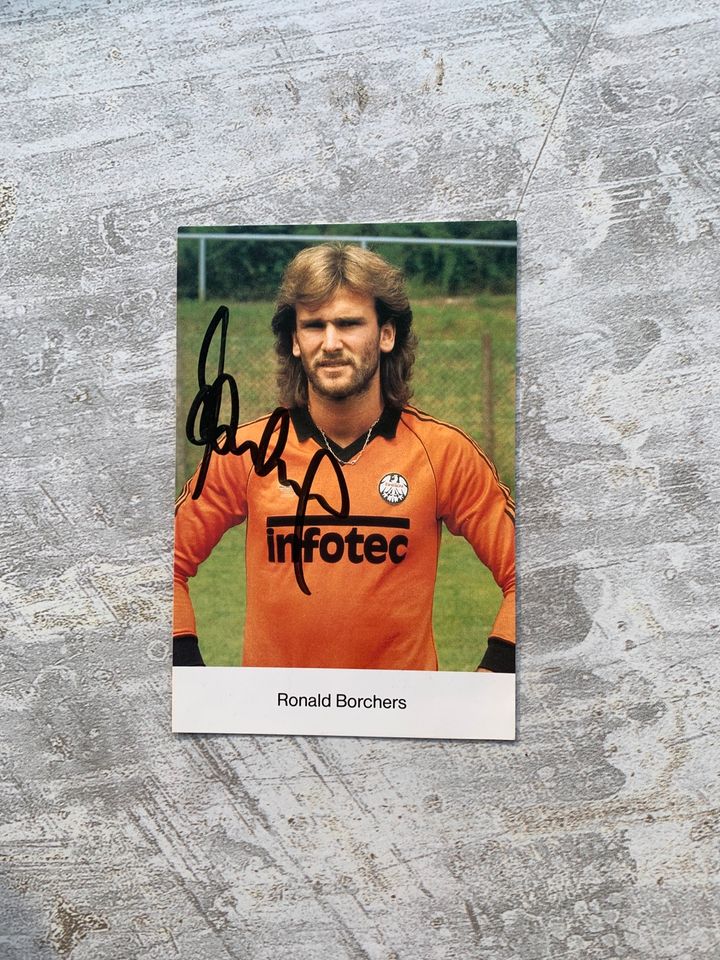 Ronald Borchers   Autogrammkarte   Eintracht Frankfurt in Hainburg