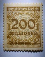 Briefmarke Deutsches Reich 200 Millionen Reichsmark Münster (Westfalen) - Sentrup Vorschau