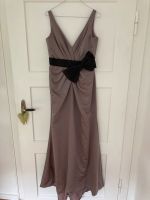 Edles Abendkleid beige/ taupe mit brauner Schleife Nordrhein-Westfalen - Rheda-Wiedenbrück Vorschau