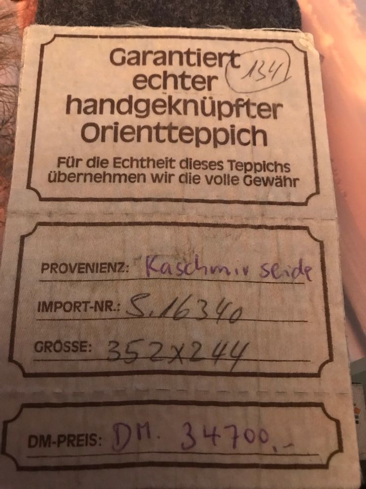 Orientteppich handgeknüpft * Kaschmir * Seide in Bremen