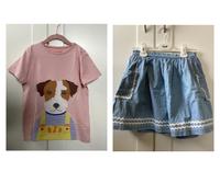 Mini Boden Rock Jeans mit Taschen ❤️ T-Shirt mit Hund ab Baden-Württemberg - Oberkirch Vorschau