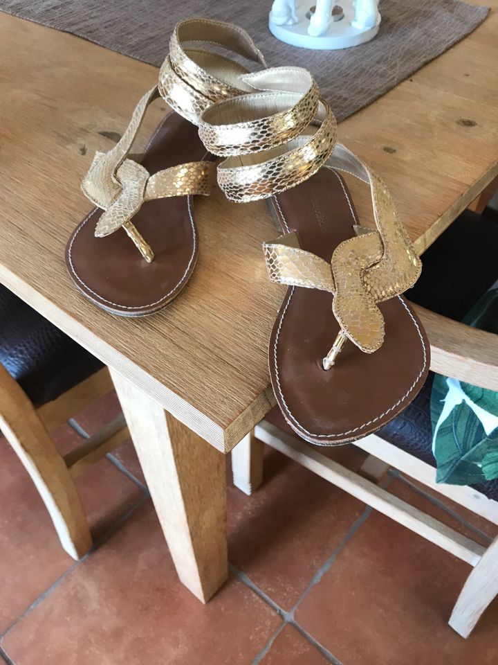 Swiss Collection Sandalen Schlange 38 Gold in Luhden