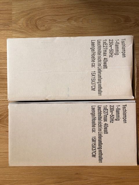 2 Tischlampen, weiss-silber, NEU, Versand im Originalkarton inkl. in Erfurt