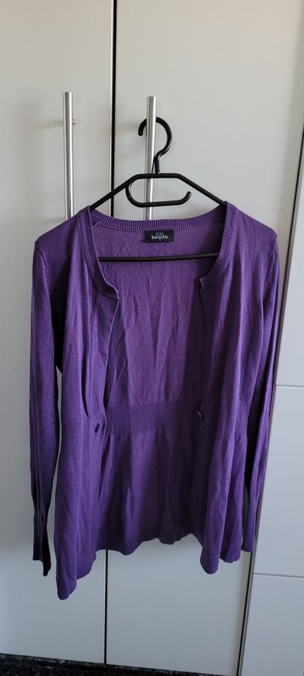 Lange Strickjacke Damen von Gina Benotti Gr. S in violett in Viersen