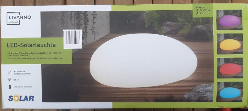 Livarno Home LED Solarleuchte Stein 40 x 16 x 30 cm B x H x T in Sachsen -  Bad Gottleuba-Berggießhübel | eBay Kleinanzeigen ist jetzt Kleinanzeigen