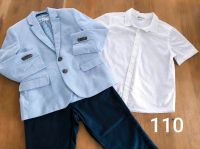 Set 3-Teile, Hemd Hose Jacket, blau weiß, festlich, Größe 110 Baden-Württemberg - Schwieberdingen Vorschau