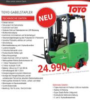 Toyo Elektro - Gabelstapler E16S 3-Rad Lithium Duplex / Triplex Niedersachsen - Winsen (Luhe) Vorschau